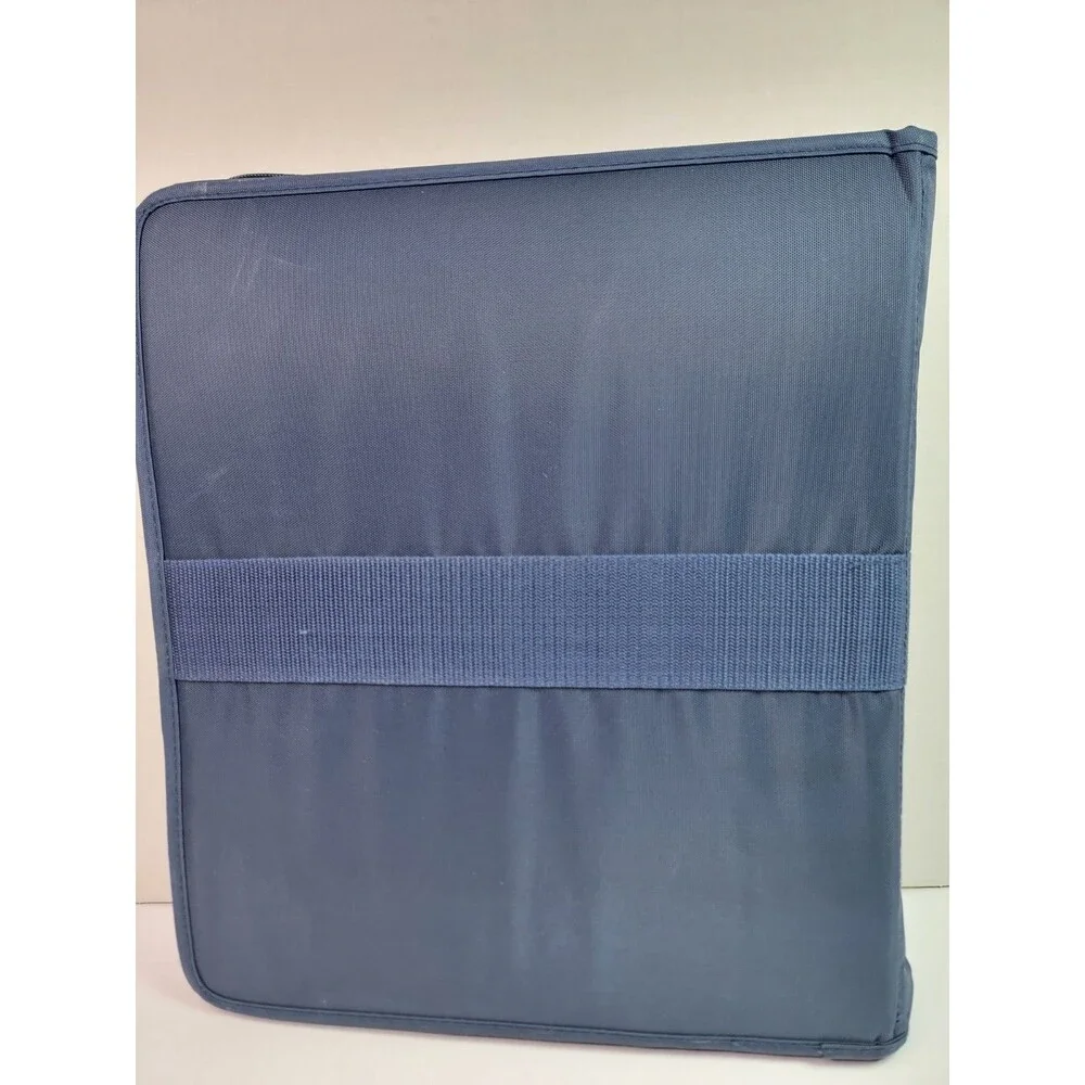 Five Star Mead Blue Zipper Binder 3 Ring Organizer Portfolio Folder School...